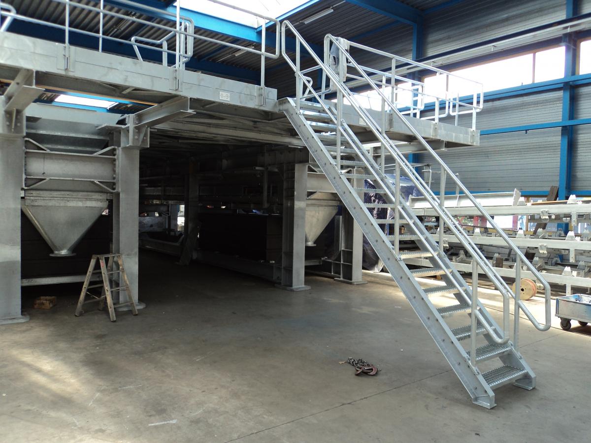 Factory Walkway With Stairs